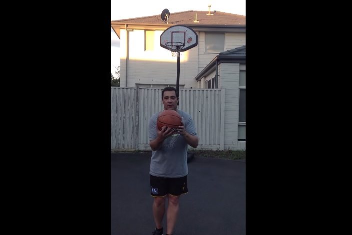 This Dad’s Trick Basketball Shot is Everything