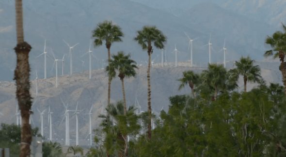 Christmas in Palm Springs Windmills