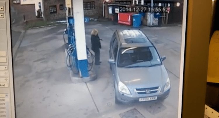 confused gas tank lady