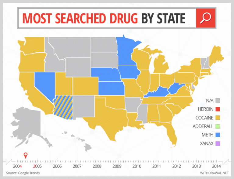 Map Shows Drug Addiction Trends Across America