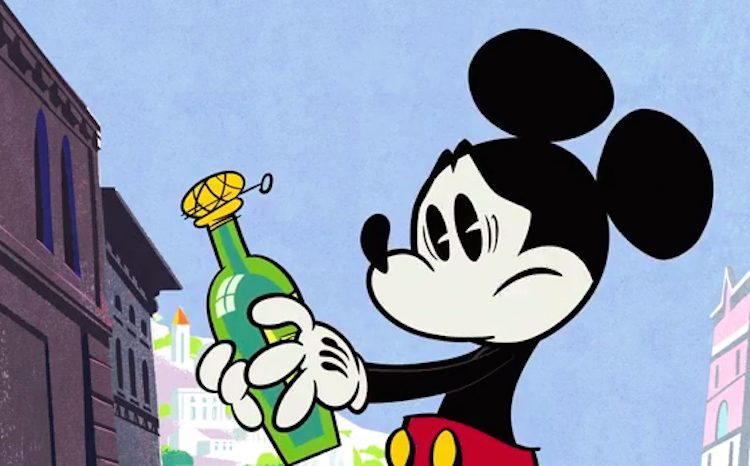 Video: Mickey Mouse Must Protect a Bottle of Bubbly in New Disney Short -  Cactus Hugs