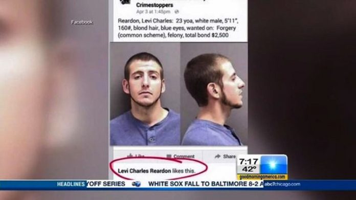dude arrested after liking his photo