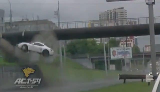 Video: Porsche Goes Airborne in Insane Crash