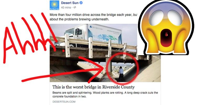 Scary bridge Deser Sun