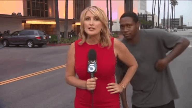 Guy “Scares the Sh*t” Out of Live KTLA Reporter