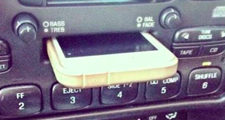 Young Driver Learns the Hard Way That a Cassette Player is not an iPhone Dock