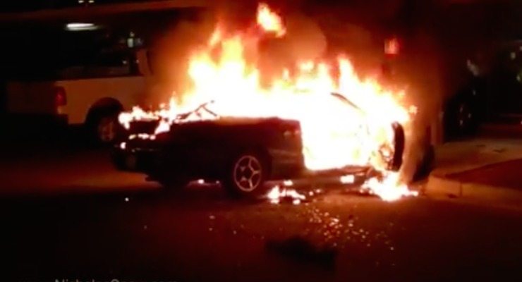 Car Fire Palm Springs
