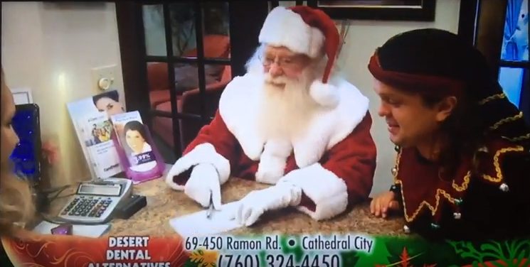 Santa paying dentist
