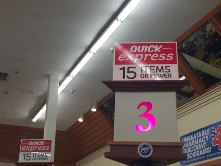 Hey Supermarkets: why have express lanes if you don’t enforce the rules?!