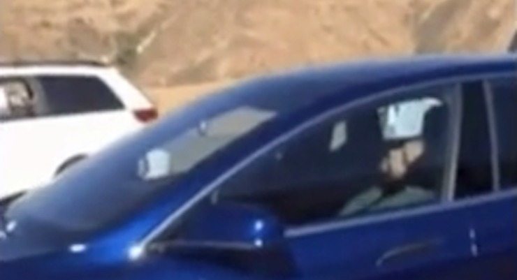 Video: Is this driver asleep at the wheel in his Tesla?
