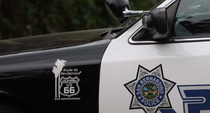 San Bernardino: Man driving while high slams into police car