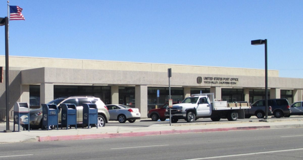 Some jerk shot 11 windows at the Yucca Valley post office Cactus Hugs