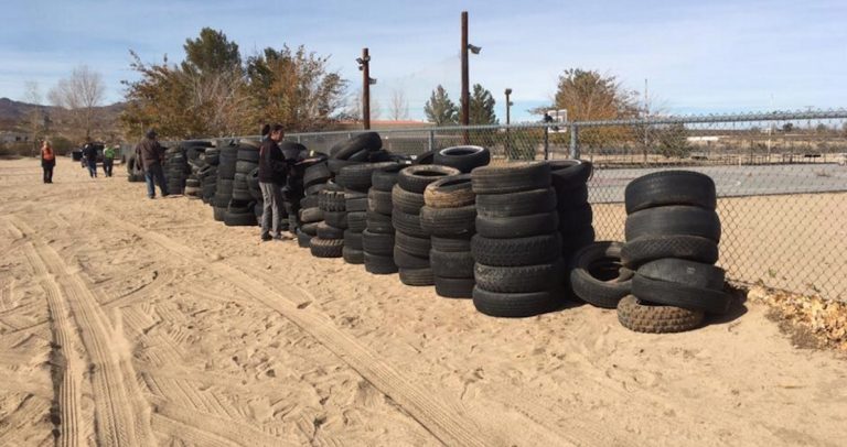 Ugh!!  Please, don’t just throw your used tires into the desert!