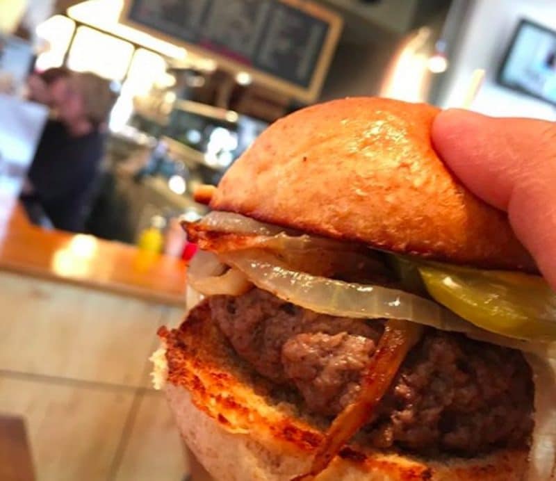 A Slider from Tyler's Burgers in Palm Springs