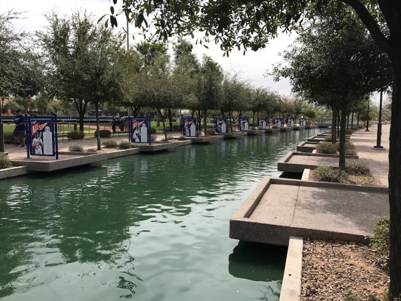 Some cool water features can be found at Camelback Ranch in Glendale, Arizona