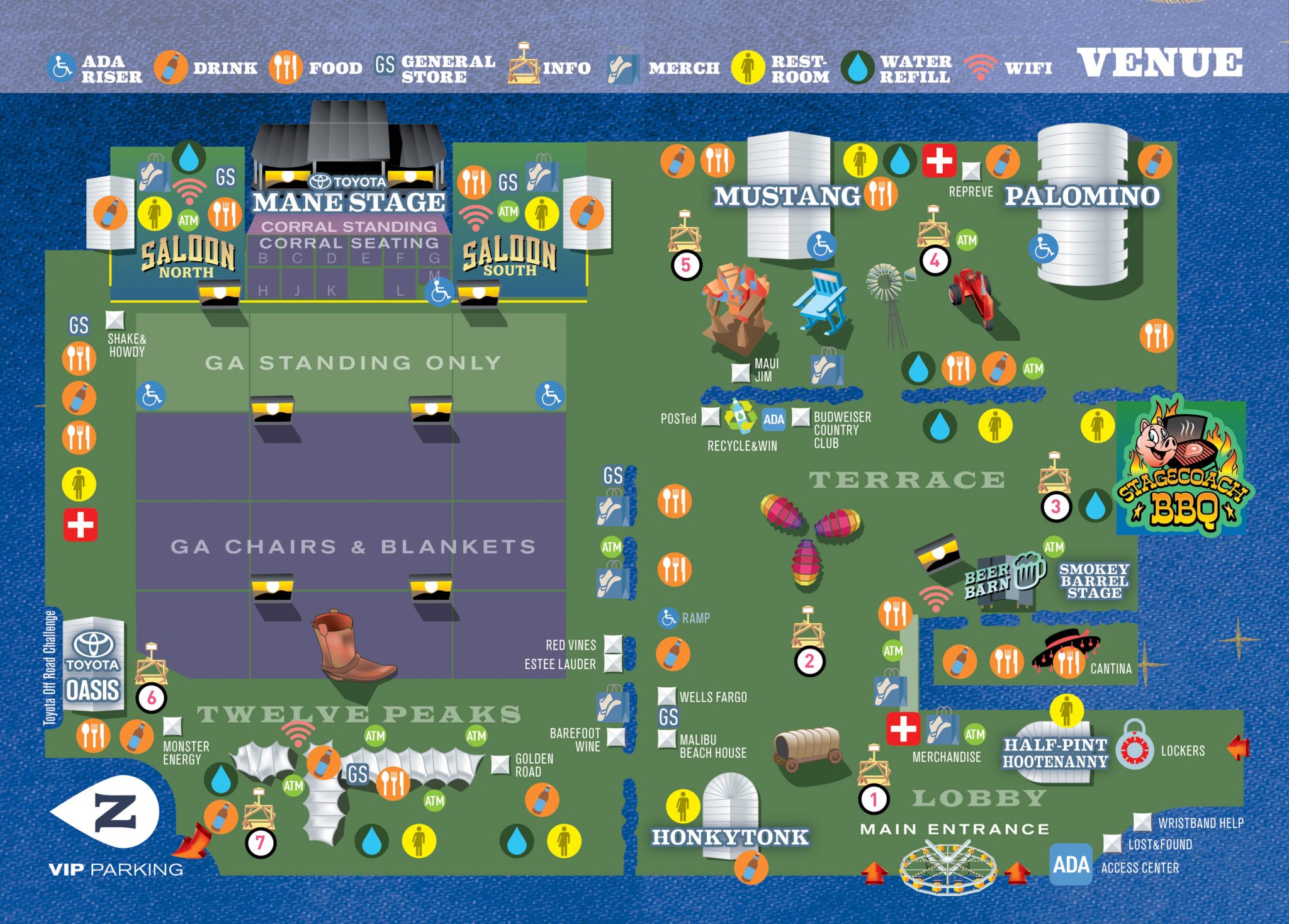 Here are you Stagecoach Festival venue and parking maps | Cactus Hugs2048 x 1468
