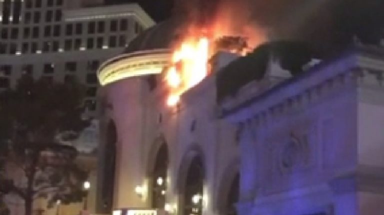The Bellagio Hotel in Las Vegas caught fire Thursday night