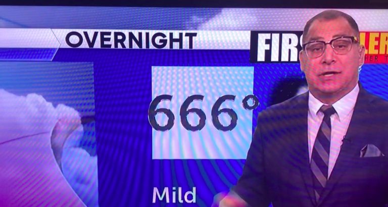 Tonight’s weather forecast is hellacious
