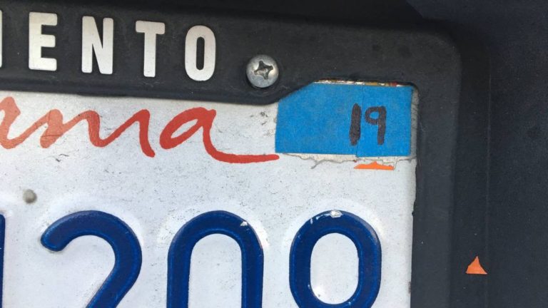 Remarkably, this amazing phony CA registration tag didn’t fool police