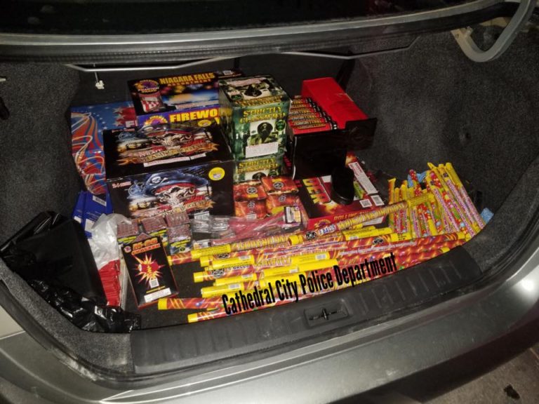 Cathedral City Police arrest man they say had 1,200 illegal fireworks