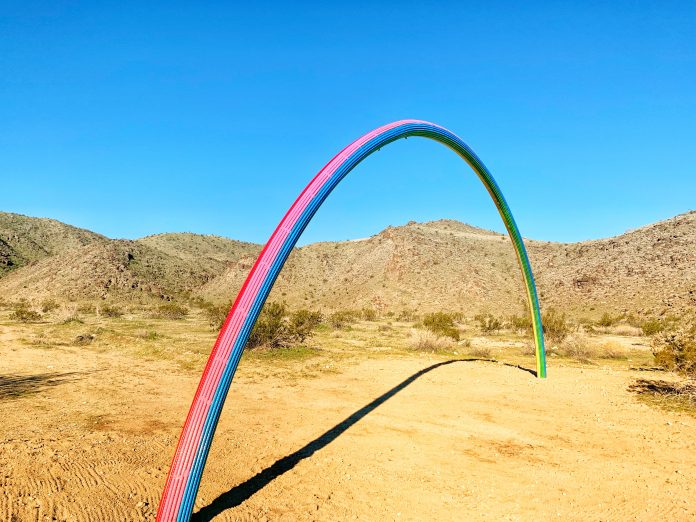 Lover's Rainbow, a 2019 Desert X art installation in Rancho Mirage