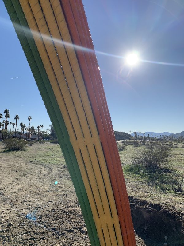 Lover's Rainbow, a 2019 Desert X art installation in Rancho Mirage